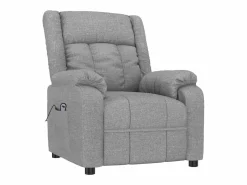 Online Sillón de relax | Silla | Sillón reclinable eléctrico tela claro SHL4841 Gris