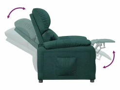 Sale Sillón de relax | Silla | Sillón reclinable de tela verde oscuro SHL3273 Verde pino