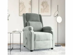 Online Sillón de relax | Silla | Sillón reclinable de terciopelo claro SHL4823 Gris