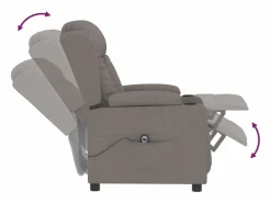 Sillón de relax | Silla | Sillón reclinable eléctrico tela gris taupé SHL4584