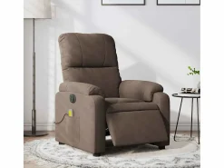 Discount Sillón de relax | Sillón reclinable de masaje eléctrico tela de microfibra marrón SHL7910 Marru00f3n