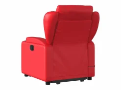 Clearance Sillón de relax | Sillón reclinable de masaje de pie cuero artificial SHL3533 Rojo