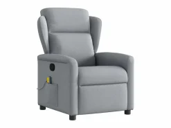 Sillón de relax | Sillón reclinable de masaje de tela claro SHL8240