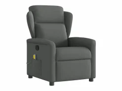 New Sillón de relax | Sillón reclinable de masaje de tela gris oscuro SHL3509 Gris antracita