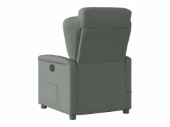 New Sillón de relax | Sillón reclinable de masaje de tela gris oscuro SHL3509 Gris antracita