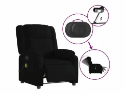 Hot Sillón de relax | Sillón reclinable de masaje eléctrico tela SHL5780 Negro