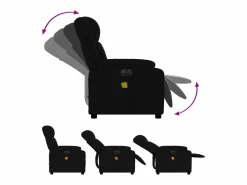Hot Sillón de relax | Sillón reclinable de masaje eléctrico tela SHL5780 Negro