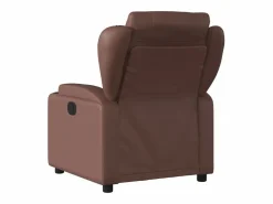 Sillón de relax | Sillón reclinable de cuero sintético marrón SHL6989