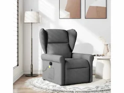 Sale Sillón de relax | Sillón reclinable de masaje de tela gris oscuro SHL9390 Sillón De Masaje
