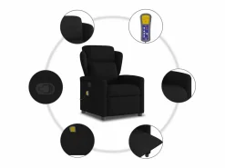 Sillón de relax | Sillón reclinable de masaje de tela SHL4924