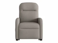 New Sillón de relax | Sillón reclinable de masaje elevable tela gris taupé SHL2493 Topo
