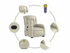 Sillón de relax | Sillón reclinable de masaje de pie cuero artificial color SHL6735