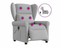 Sillón de relax | Sillón reclinable de masaje eléctrico tela nube SHL6141