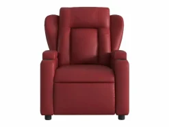Sillón de relax | Sillón reclinable de cuero sintético tinto SHL8150