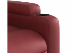 Sillón de relax | Sillón reclinable de cuero sintético tinto SHL8150
