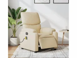 Sillón de relax | Sillón reclinable de masaje eléctrico tela color SHL6964 Crema