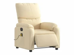 Sillón de relax | Sillón reclinable de masaje eléctrico tela color SHL6964 Crema