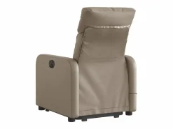 Sillón de relax | Sillón reclinable de masaje eléctrico cuero sintético capuchino SHL8939