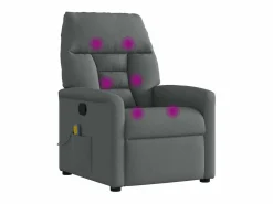 Outlet Sillón de relax | Sillón reclinable de masaje de tela gris oscuro SHL8722 Sillón De Masaje