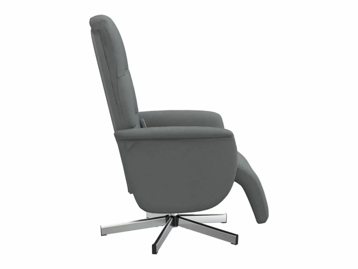 Sillón de relax | Sillón reclinable de masaje con reposapiés tela gris oscuro SHL4573