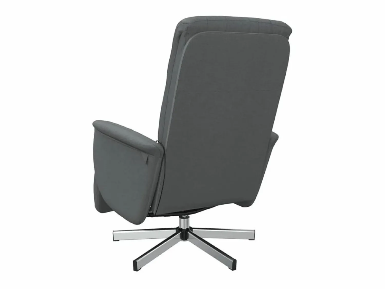 Sillón de relax | Sillón reclinable de masaje con reposapiés tela gris oscuro SHL4573