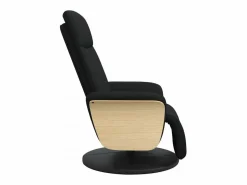Sillón de relax | Sillón reclinable con reposapiés tela negra SHL5106