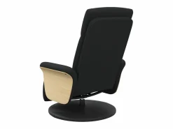 Sillón de relax | Sillón reclinable con reposapiés tela negra SHL5106