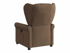 Sillón de relax | Sillón reclinable con masaje de tela marrón SHL2524