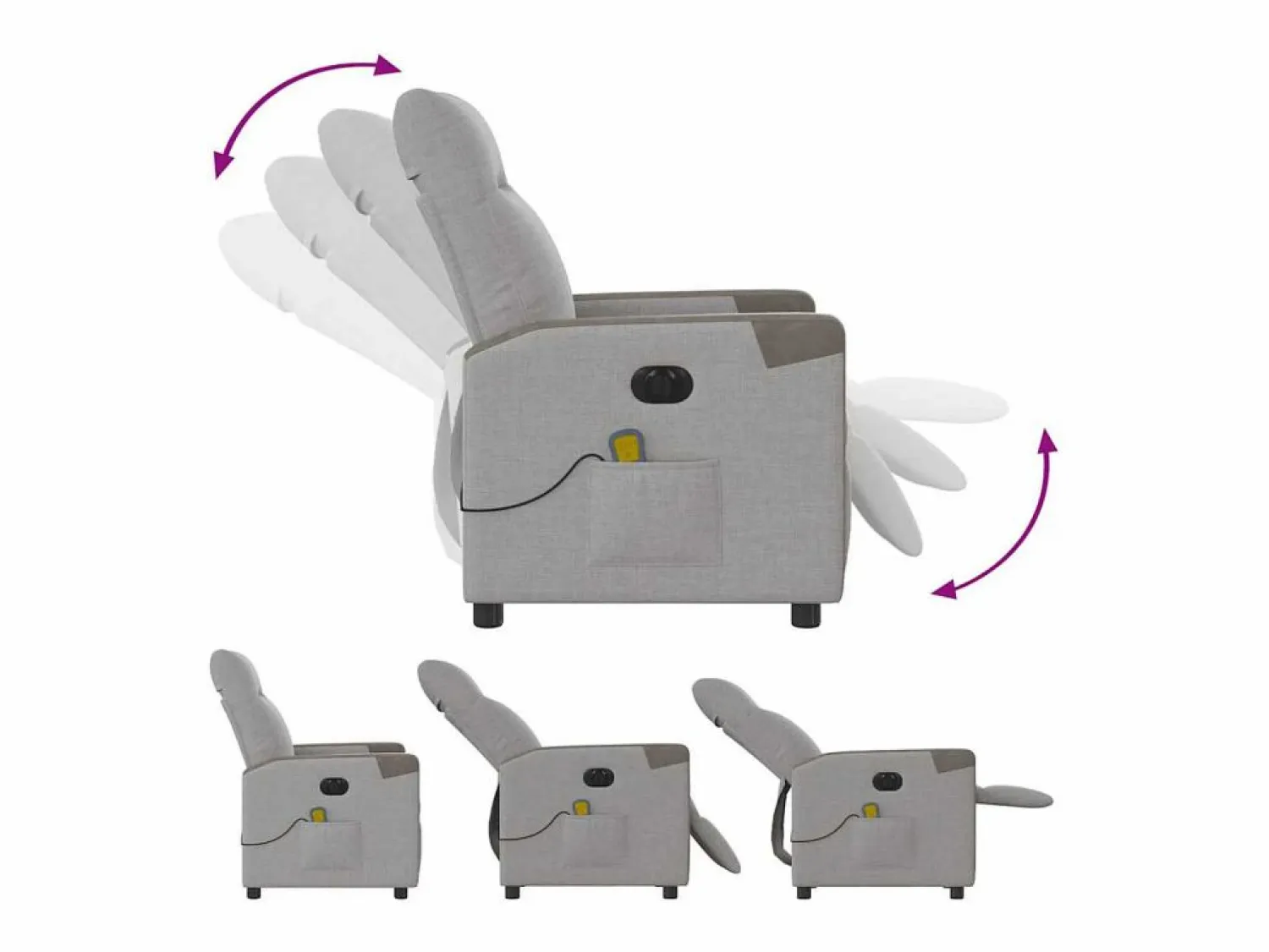 Discount Sillón de relax | Sillón reclinable de masaje eléctrico tela nube SHL7511 Sillón De Masaje