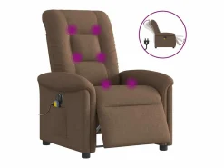 Sillón de relax | Sillón reclinable de masaje eléctrico tela marrón SHL5298
