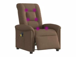 Sillón de relax | Sillón reclinable de masaje eléctrico tela marrón SHL5298