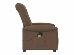 Sillón de relax | Sillón reclinable de masaje eléctrico tela marrón SHL5298