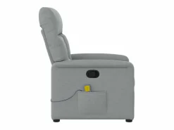 Sillón de relax | Sillón reclinable de masaje de tela claro SHL4300