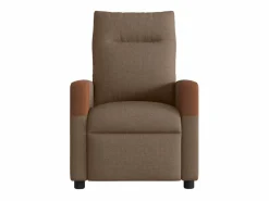 Sillón de relax | Sillón reclinable con masaje de tela marrón SHL6729