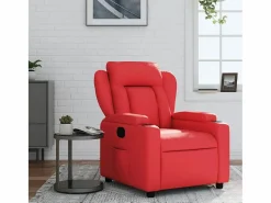 Sillón de relax | Sillón reclinable de cuero sintético SHL2699 Rojo