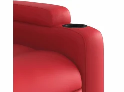 Sillón de relax | Sillón reclinable de cuero sintético SHL2699 Rojo