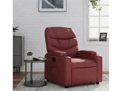 Clearance Sillón de relax | Sillón reclinable de cuero sintético tinto SHL3354 Sillón Relax