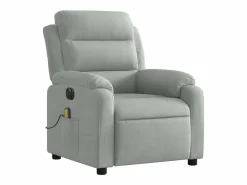 Sillón de relax | Sillón reclinable de masaje eléctrico terciopelo claro SHL5120