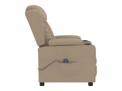Sillón de relax | Sillón reclinable eléctrico de cuero sintético color capuchino SHL8906 Marru00f3n