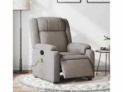 Online Sillón de relax | Sillón reclinable de masaje eléctrico tela gris taupe SHL5001 Sillón De Masaje