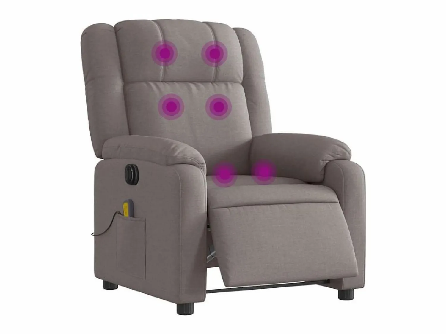 Online Sillón de relax | Sillón reclinable de masaje eléctrico tela gris taupe SHL5001 Sillón De Masaje
