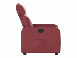 Sillón de relax | Sillón reclinable de cuero sintético tinto SHL6703