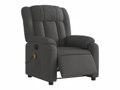 Hot Sillón de relax | Sillón reclinable de masaje eléctrico tela gris oscuro SHL3826 Gris antracita