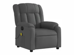 Hot Sillón de relax | Sillón reclinable de masaje eléctrico tela gris oscuro SHL3826 Gris antracita