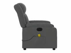 Hot Sillón de relax | Sillón reclinable de masaje eléctrico tela gris oscuro SHL3826 Gris antracita