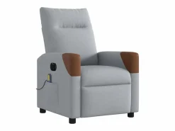 Sillón de relax | Sillón reclinable de masaje eléctrico tela claro SHL8572