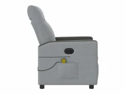 Sillón de relax | Sillón reclinable de masaje eléctrico tela claro SHL3741