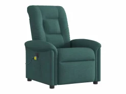 Sillón de relax | Sillón reclinable de masaje eléctrico tela verde oscuro SHL8429