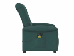 Sillón de relax | Sillón reclinable de masaje eléctrico tela verde oscuro SHL8429
