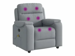 New Sillón de relax | Sillón reclinable de masaje de tela claro SHL6895 Sillón De Masaje